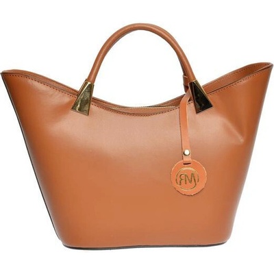 Dámská kožená kabelka RM3148 Cognac