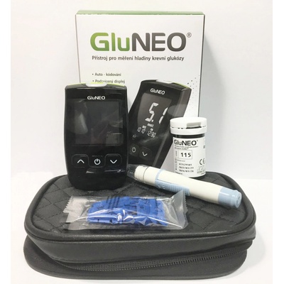 Gukometr Gluneo pouzdro + přístroj + proužky + lancety + pero – Zboží Živě