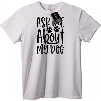 NOONEBRAND Тениска Попитай Ме за Кучето - 2XL, Black