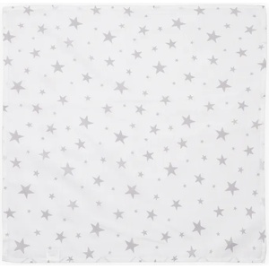 Lorelli Памучна пелена Lorelli - 80 х 80 cm, бяла с големи сиви звезди (10340091907)
