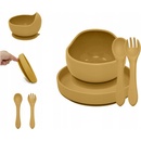 PETITE&MARS Set jedálenský silikónový TAKE&MATCH Intense Ochre 3 ks