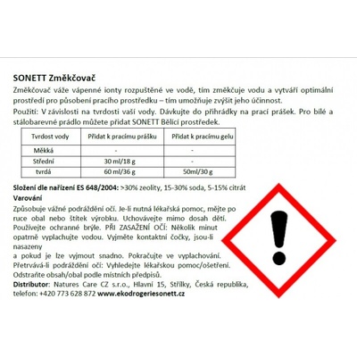 Sonett změkčovač vody váha 5 kg