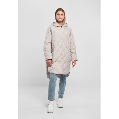 Urban Classics Дамско дълго яке с качулка в светлосив цвят Urban Classics Hooded CoatUB-TB5074-04011 - Светлосив, размер S