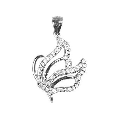 Infinitysilver Stříbrný přívěsek motýl zdobený zirkony L446572