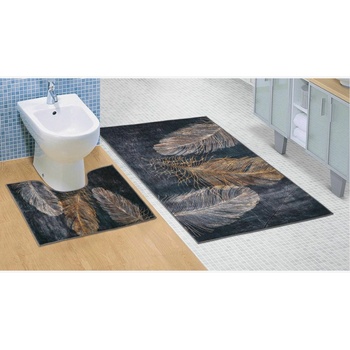 BellaTEX Килимче за баня и тоалетна Перо 3D Bellatex Bellatex | Cheren | Home | UNI