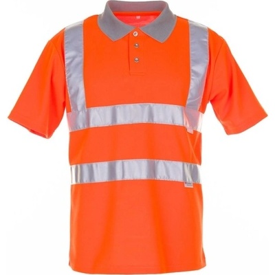 Planam HIGH VISIBLE Reflexná polokošeľa Oranžová-sivá S