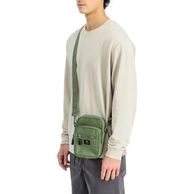 Alpha Industries taška na rameno Label Messenger Small Bag sage green
