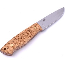 Brisa Trapper 95-curly birch N690Co Flat Sheath bushcraft 95 with firesteel BRS