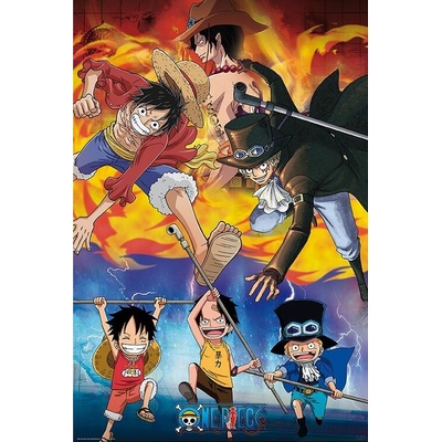 Plagát, Obraz - One Piece - Ace Sabo Luffy, 61 × 91.5 cm