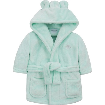 Dětský župánek s kapucí mátový se sloníkem
