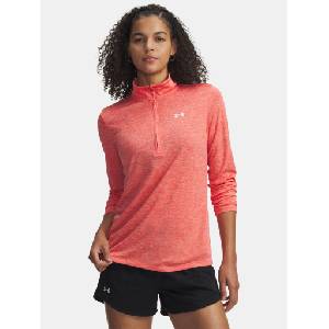 Under Armour Дамска тениска Under Armour Tech 1/2 Zip- Twist Under Armour | Cherven | ЖЕНИ | XS