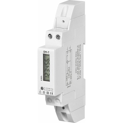 Orno Jednofázový digitální ukazatel spotřeby elektřiny, 40A, 1 modul, DIN TH-35mm