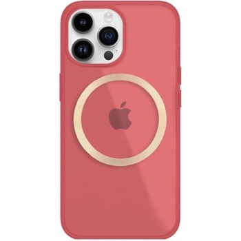 Púzdro AppleKing lesklé transparentné s MagSafe iPhone 13 Pro Max - červené