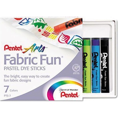 Pentel PTS Voskovky na textil 7 barev – Zboží Dáma