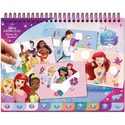 Kreativní blok Totum Disney Princess samolepky podle čísel