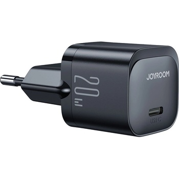 JOYROOM Захранване за ел. мрежа с USB-C изход с технология за бързо зареждане - Joyroom Mini USB-C PD Fast Charger 20W (черен) (JR-TCF02B)