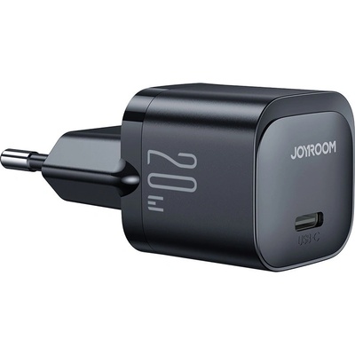 JOYROOM Захранване за ел. мрежа с USB-C изход с технология за бързо зареждане - Joyroom Mini USB-C PD Fast Charger 20W (черен) (JR-TCF02B)