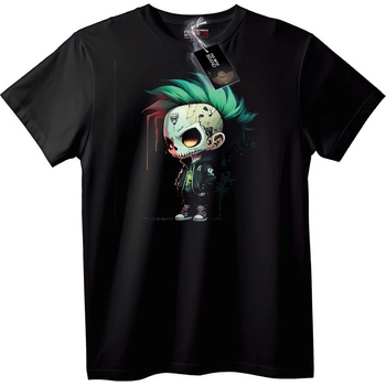 NOONEBRAND Тениска Череп Пънк с Гребен - 3XL, Black
