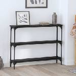 vidaXL Конзолна маса Черен дъб 100 x 22, 5 x 75 см Инженерна дървесина (883505)