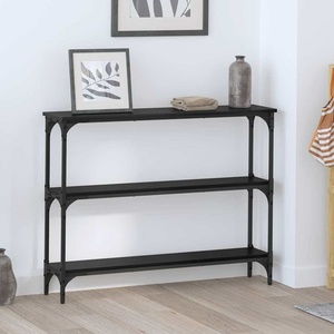 vidaXL Конзолна маса Черен дъб 100 x 22, 5 x 75 см Инженерна дървесина (883505)