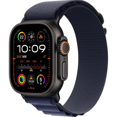 Apple Каишка Apple - Alpine Loop S Black Titanium, Apple Watch, 49 mm, Navy (mypw3zm/a)