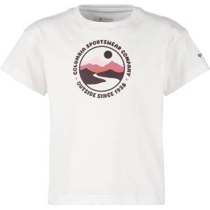 Columbia Детска тениска Columbia Kid's Mission Lake II S/S Graphic Shirt T-shirt - White / Bubbly Scoped View (704-5864-0215)