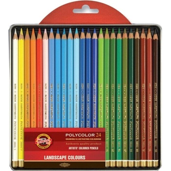 KOH-I-NOOR Polycolor Artist's Coloured Pencils Комплект цветни моливи Пейзаж 24 бр (3824024015PL)