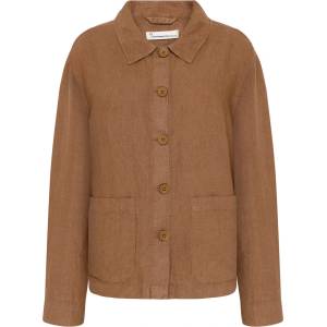 KnowledgeCotton Apparel Дамско ежедневно яке KnowledgeCotton Apparel Women's Regular Linen Overshirt Casual jacket - Tuffet (103-2500-0211)