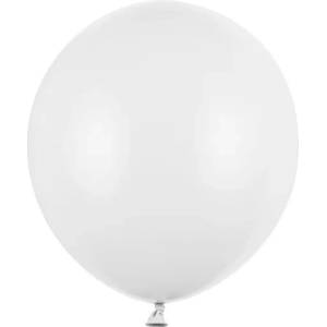 Party Deco Бял пастелен латексов балон - 43 см (sb18p-008-25)