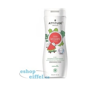 Attitude Baby leaves Dětské tělové mýdlo a šampon 2v1 s vůní melounu a kokosu 473 ml