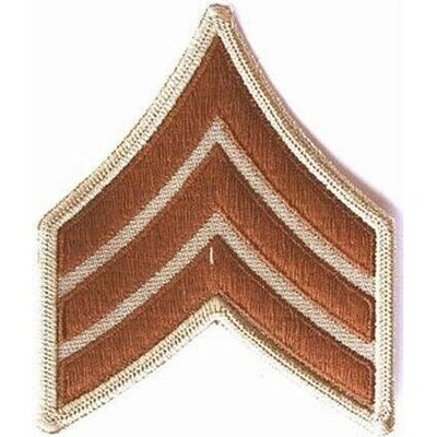 Nášivka: Hodnost US ARMY rukávová Sergeant béžová | hnědá