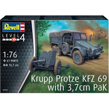 Revell Krupp Protze KFZ 69 w/ 3 7cm PaK 1:76