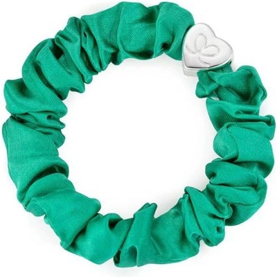 By Eloise London Silk Scrunchie Silver Heart гривна / ластик за коса