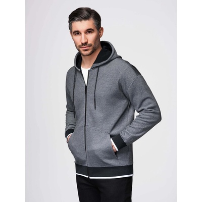 Ombre Men's softly structured hooded sweatshirt grey