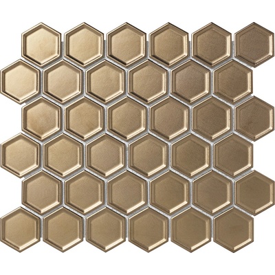 The Mosaic Factory bronzová lesklá hexagon 5,1 x 5,9 cm 1ks