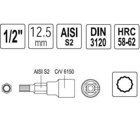 Bit 1/2" M6