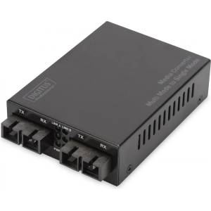 DIGITUS DN-82024 мрежов медиен конвертор 100 Мбит/с 1310 nm Мулти режим, Единичен режим Черен (DN-82024)