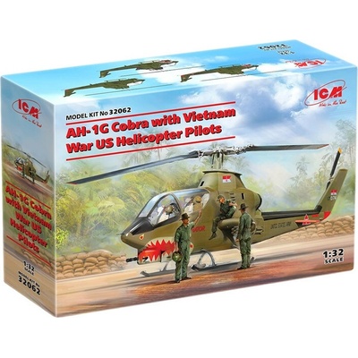 ICM AH-1G Cobra with Vietnam War US Helicopter Pilots 1:32