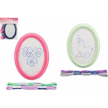 Vyšívání rámeček na pověšení předloha příze mix variant či barev