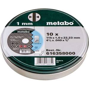 Metabo - Комплект режещи дискове за неръждаема стомана 115x22, 23 мм, 10 бр. 616358000 (616358000)