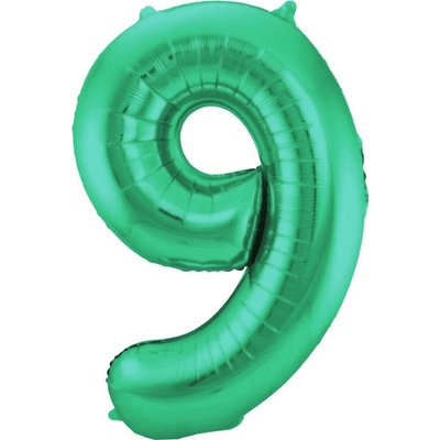 Nafukovací balón 86cm číslo 9 zelený