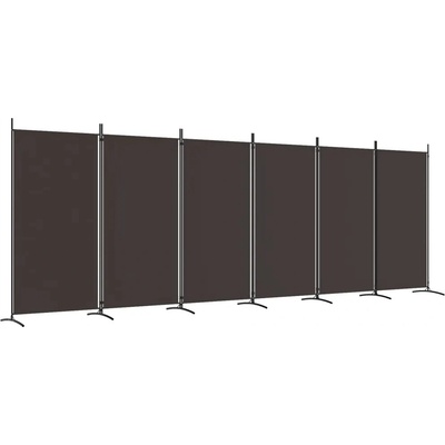 vidaXL Paraván 350271 6-panelový 520 x 180 cm hnědý