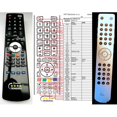 GENERAL CAMBRIDGE AUDIO AZUR 640C V2 - съвместимо дистанционно управление на марката General (AUDIO AZUR 640C V2)