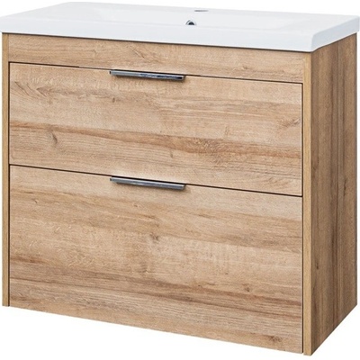 Mereo Vigo CN322 s keramickým umyvadlem 81 cm dub Riviera – Zboží Dáma