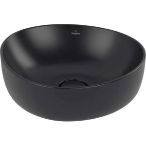 Villeroy & Boch Antao - Мивка за плот, 40x40 см, CeramicPlus, Pure Black 4A7240R7 (4A7240R7)