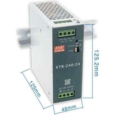 Mean Well XTR-240-24PI zdroj na DIN lištu 240W 24V