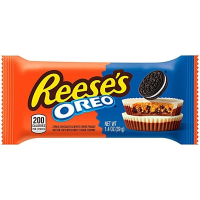 Reese's košíčky s čokoládou a bílým krémem plněné arašídovým máslem s kousky Oreo 39 g