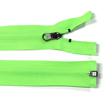 Spirálový zip no.3 skrytý rozepínací 62cm neonově zelený