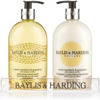 Baylis & Harding pro ženy Mandarinka a Grapefruit tekuté mýdlo 500 ml + mléko na ruce a tělo 500 ml dárková sada