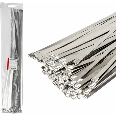 Amio 04327 Nerezové sťahovacie pásky 7,9 x 600 mm 100 ks